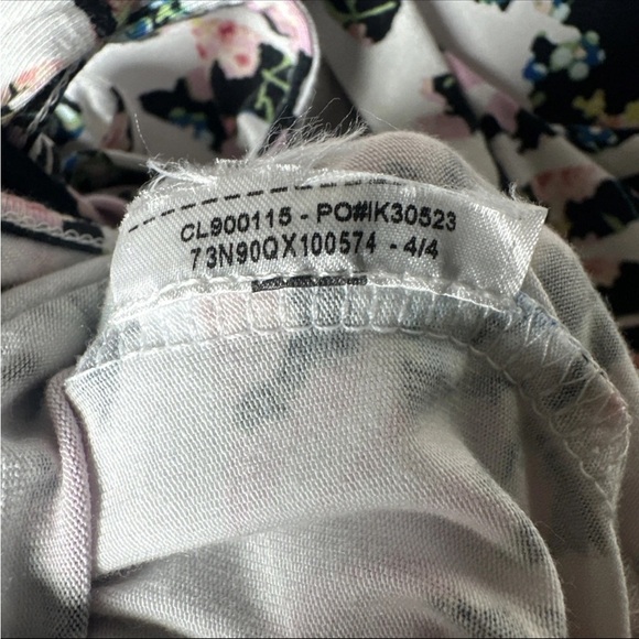 Guess Pink and White Long Sleeve Fitted Blouse Small Pink Lightweight - Picture 5 of 5